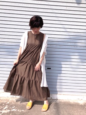 「アイテム（シャツワンピース）」を使った、sugarsugar_chicoさん（レディース・158cm・30代）の夏コーディネート