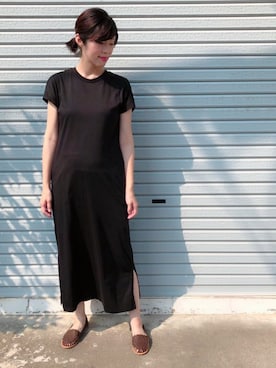 「UNIQLO（ユニクロ）のアイテム（ワンピース/ドレス）」を使った、sugarsugar_chicoさん（レディース・158cm）の夏コーディネート