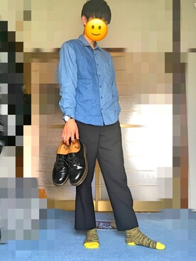 「HARE（ハレ）のアイテム（ソックス/靴下）」を使った、se＾naさん（メンズ・177cm）の春コーディネート