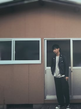 「スティーブンアラン」｜「アイテム（ライダースジャケット）」を使った、se＾naさん（メンズ・177cm）の秋コーディネート