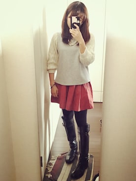 Kコ/BAILA専属読者モデルさん(レディース・155cm)の冬コーディネート