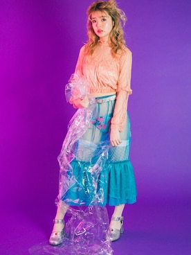 「UNIF（ユニフ）のアイテム（パンプス）」を使った、Chan YuuUU.comさん（レディース・156cm）の春コーディネート