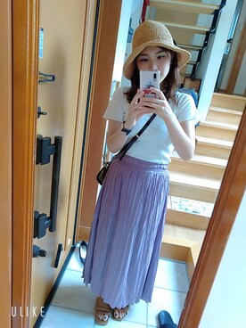 「SENSE OF PLACE by URBAN RESEARCH（センスオブプレイスバイアーバンリサーチ）のアイテム（スカート、ピンク系）」を使った、かなさん（レディース・157cm）の冬コーディネート