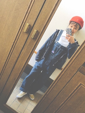 「SMITH'S（スミス）のアイテム（サロペット/オーバーオール）」を使った、Oohaanaaさん（レディース・156cm）の春コーディネート