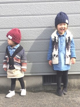 mee**naaさん(キッズ・100cm)の冬コーディネート