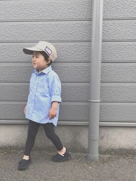 「TOMS（トムス）のアイテム（シューズ）」を使った、mee**naaさん（キッズ・90cm）の春コーディネート