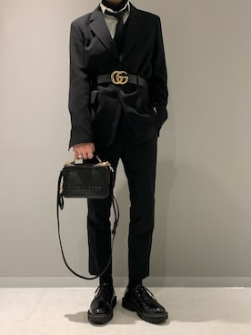 「MARC JACOBS（マークジェイコブス）のアイテム（ショルダーバッグ）」を使った、SHOさん（メンズ・172cm）の春コーディネート