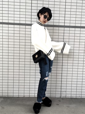 「ENVYM（アンビー）のアイテム（バッグ）」を使った、RINAさん（レディース・153cm）の夏コーディネート