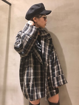 「コクーンコート」｜RINAさん（レディース・153cm）の冬コーディネート