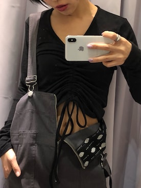 「Dickies（ディッキーズ）のアイテム（オールインワン・サロペット）」を使った、RINAさん（レディース・153cm）の冬コーディネート