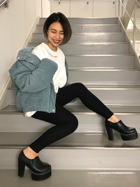 「ENVYM（アンビー）のアイテム（パンツ）」を使った、RINAさん（レディース・153cm）の秋コーディネート