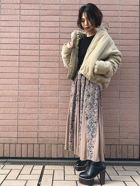 「ENVYM」｜RINAさん（レディース・153cm）の秋コーディネート