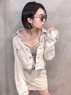 「envym_staff」｜「アイテム（カバーオール）」を使った、RINAさん（レディース・153cm）の冬コーディネート