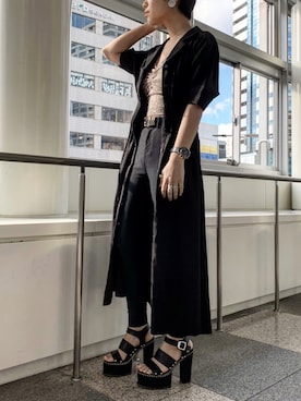 「アイテム（キャミソール）」を使った、RINAさん（レディース・153cm）の春コーディネート