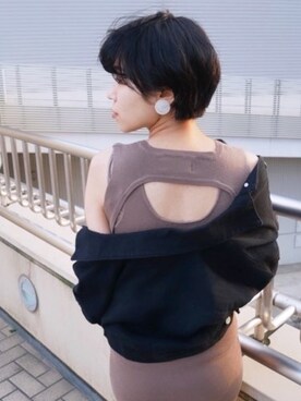 「envym_staff」｜「アイテム（カバーオール）」を使った、RINAさん（レディース・153cm）の春コーディネート