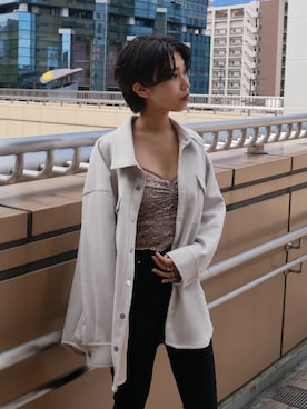 「ENVYM（アンビー）のアイテム（パンツ）」を使った、RINAさん（レディース・153cm）の春コーディネート