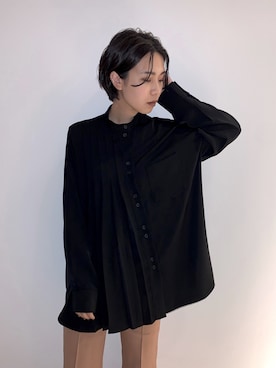 「ENVYM（アンビー）のアシメタックルーズＳＨ（シャツ/ブラウス）」を使った、RINAさん（レディース・153cm）の夏コーディネート