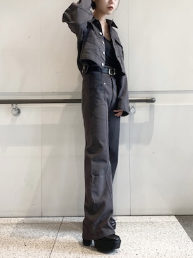 「ENVYM（アンビー）のアイテム」を使った、RINAさん（レディース・153cm）の秋コーディネート