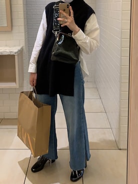 「knitvest」｜AOIさん（レディース・165cm）の夏コーディネート