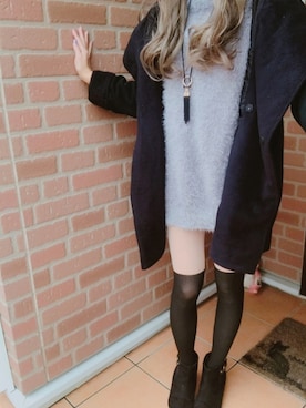 「アイテム（ブーティ）」を使った、あちゃぽさん（レディース・157cm・30代）の冬コーディネート