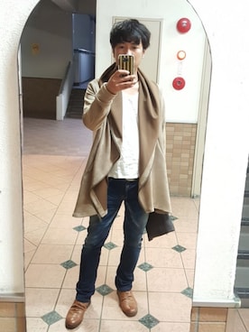 「アイテム（クラッチバッグ）」を使った、H.S@yonoiさん（メンズ・176cm）の春コーディネート