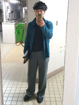 「アイテム（クラッチバッグ）」を使った、H.S@yonoiさん（メンズ・176cm）の秋コーディネート