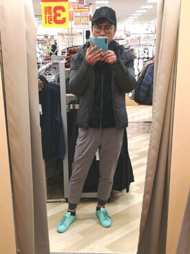 「ARMANI EXCHANGE（アルマーニエクスチェンジ）のアイテム（キャップ）」を使った、H.S@yonoiさん（メンズ・176cm）の冬コーディネート