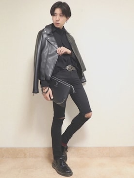 「New look（ニュールック）のアイテム」を使った、RAKI💫さん（メンズ・173cm）の秋コーディネート