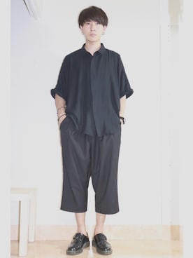 「unrelaxing（アンリラクシング）のアイテム（スラックス）」を使った、RAKI💫さん（メンズ・173cm）の夏コーディネート