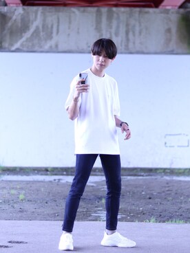 「DING（ディング）のアイテム（ブレスレット）」を使った、RAKI💫さん（メンズ・173cm）の夏コーディネート