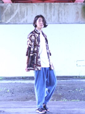 「ROCK STE（ロクステ）のアイテム」を使った、RAKI💫さん（メンズ・173cm）の夏コーディネート