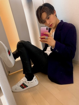 「VERSUS（ヴェルサス）のアイテム」を使った、ruuuy19さん（メンズ・173cm）の冬コーディネート