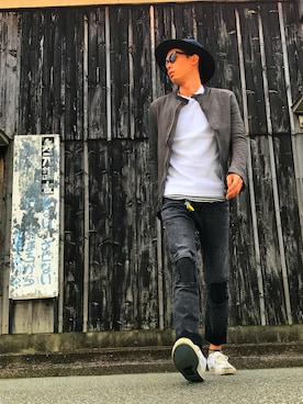 「Sleek（スリーク）のアイテム」を使った、ハイリさん（メンズ・177cm）の秋コーディネート