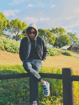 「BEAUTY&YOUTH UNITED ARROWS（ビューティーアンドユースユナイテッドアローズ）のアイテム（MA-1）」を使った、ハイリさん（メンズ・177cm）の冬コーディネート