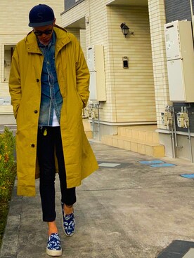 「Saturdays NYC（サタデーズ ニューヨークシティ ）のアイテム（スリッポン）」を使った、ハイリさん（メンズ・177cm）の春コーディネート