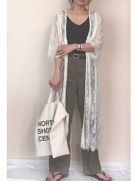「ニットキャミソール」｜「アイテム（ワンピース/ドレス）」を使った、a___さん（レディース・155cm）の春コーディネート