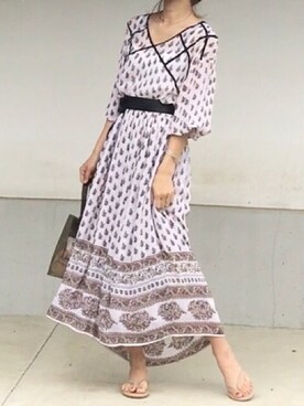 「大人ガーリー」｜「アイテム（ビーチサンダル）」を使った、a___さん（レディース・155cm）の夏コーディネート