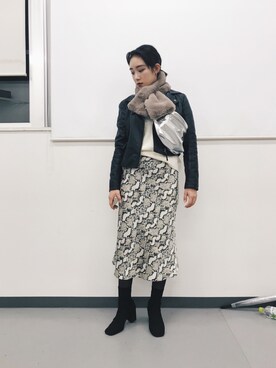 「2018マイベストコーデ」｜「アイテム（ブーティ）」を使った、akoさん（レディース・160cm）の冬コーディネート