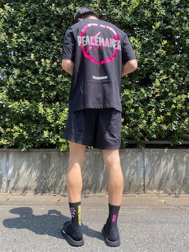 「AMBUSH（アンブッシュ）のアイテム（サンダル）」を使った、natsukiさん（メンズ・187cm）の秋コーディネート