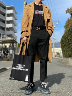 natsukiさんの「Balenciaga Triple S Mesh, Nubuck And Leather Sneakers」を使ったコーディネート