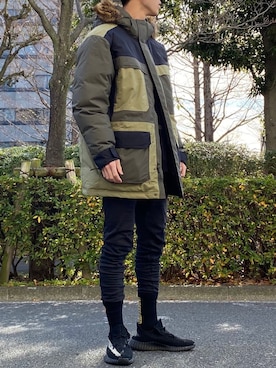 「イージーブースト」｜「アイテム（ジャケット/アウター）」を使った、natsukiさん（メンズ・187cm）の冬コーディネート
