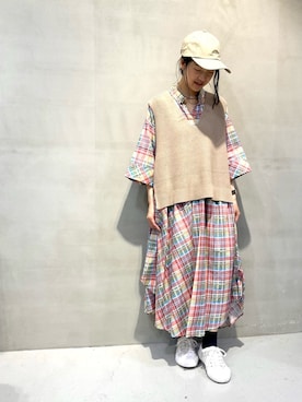 「FRAPBOIS（フラボア）のアイテム」を使った、azuさん（レディース・153cm）の春コーディネート