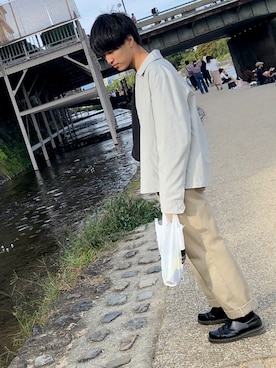 「GAP（ギャップ）のアイテム（ブルゾン）」を使った、Nさん（メンズ・173cm）の秋コーディネート