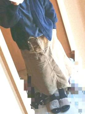 「ワッフルクルーネックＴ」｜「アイテム（その他シューズ）」を使った、☺︎haru★さん（レディース・153cm）の秋コーディネート