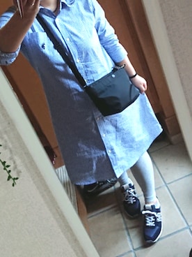 「POLO RALPH LAUREN（ポロ ラルフ ローレン）のアイテム（シャツワンピース）」を使った、☺︎haru★さん（レディース・153cm）の春コーディネート