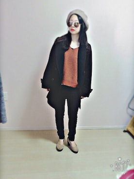 「Honeys（ハニーズ）のアイテム（ダウンジャケット/コート）」を使った、ほっちゃんさん（レディース・149cm）の冬コーディネート