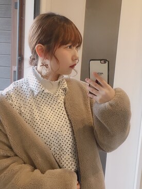「アイテム（ブルゾン）」を使った、ほっちゃんさん（レディース・149cm・10代）の冬コーディネート