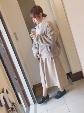 「アイテム（ブルゾン）」を使った、ほっちゃんさん（レディース・149cm・10代）の冬コーディネート