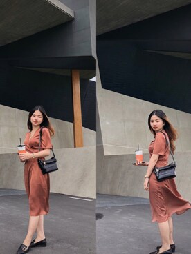 「TiTi（ティティ）のアイテム」を使った、Inna Chanさん（レディース・158cm）の秋コーディネート