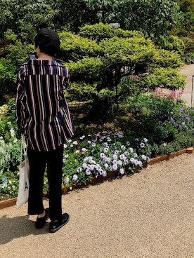 「RAGEBLUE（レイジブルー）のアイテム（ハンチング/ベレー帽）」を使った、ナカムーさん（メンズ・173cm）の春コーディネート